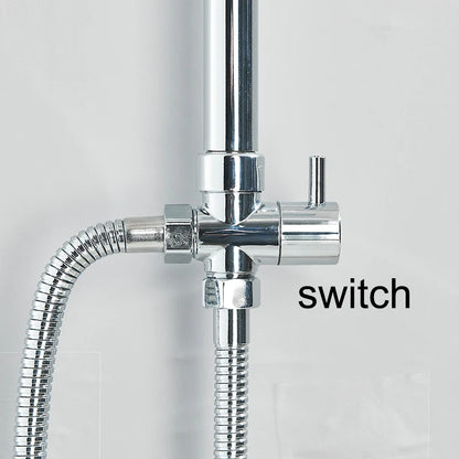 Switch de Colonne de douche chromée avec flexible