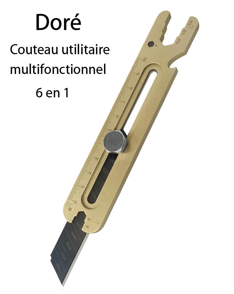  Cutter professionel doré , six en un, poignee metal