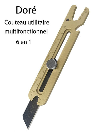  Cutter professionel doré , six en un, poignee metal