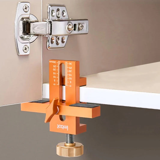 Gabarit de perçage orange supportant portière meuble fixation charnière