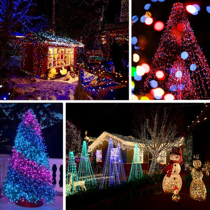 Guirlande de Noël, Décoration polyvalente, maison-arbres de Noël