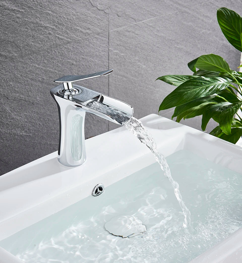 Robinet salle de bain |Cascade Robinet à poignée unique