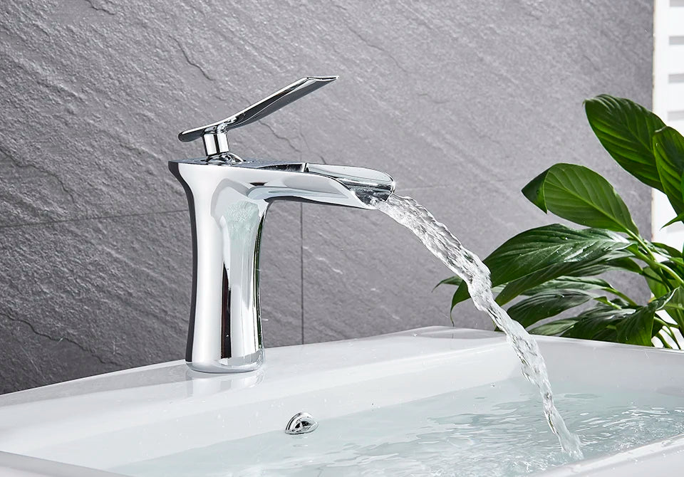 Robinet salle de bain |Cascade Robinet à poignée unique