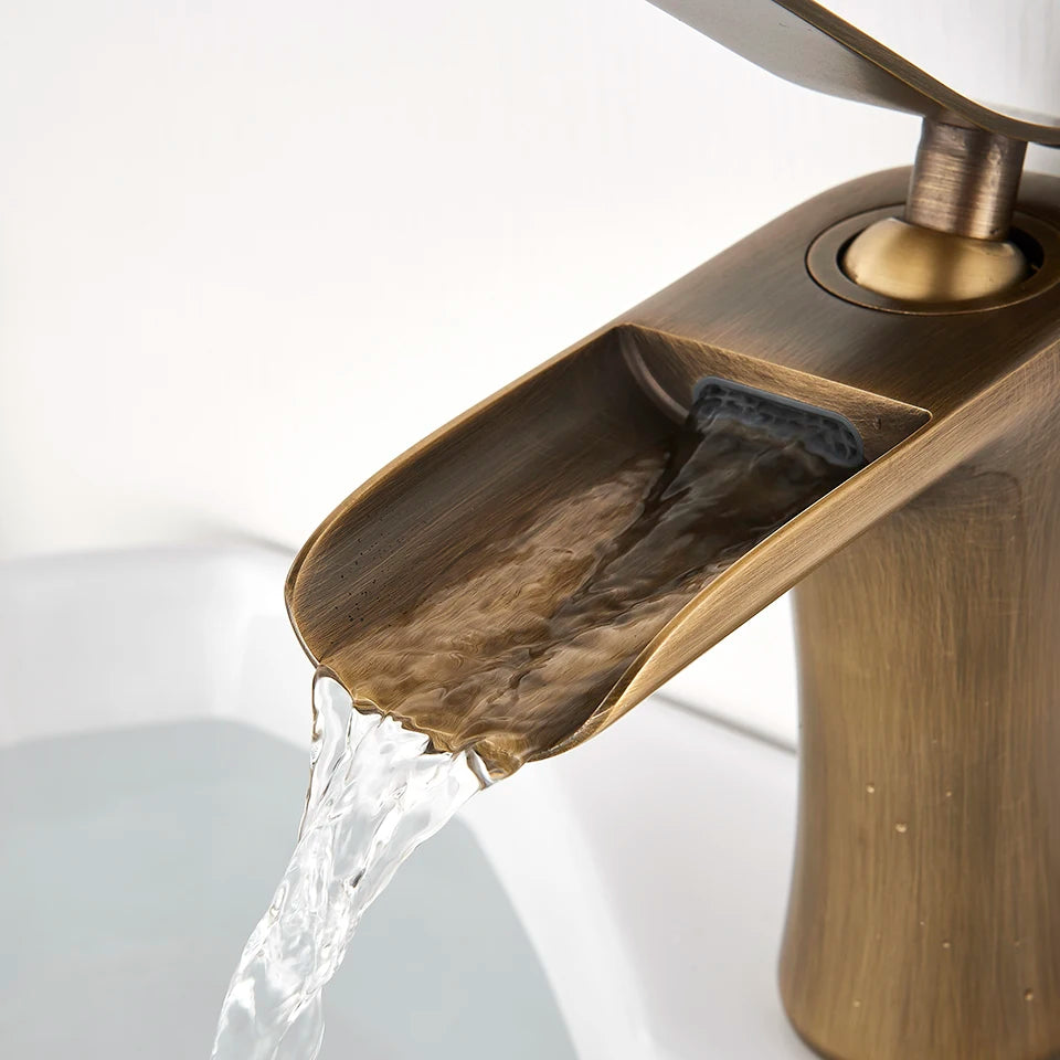 Robinet salle de bain |Cascade Robinet à poignée unique