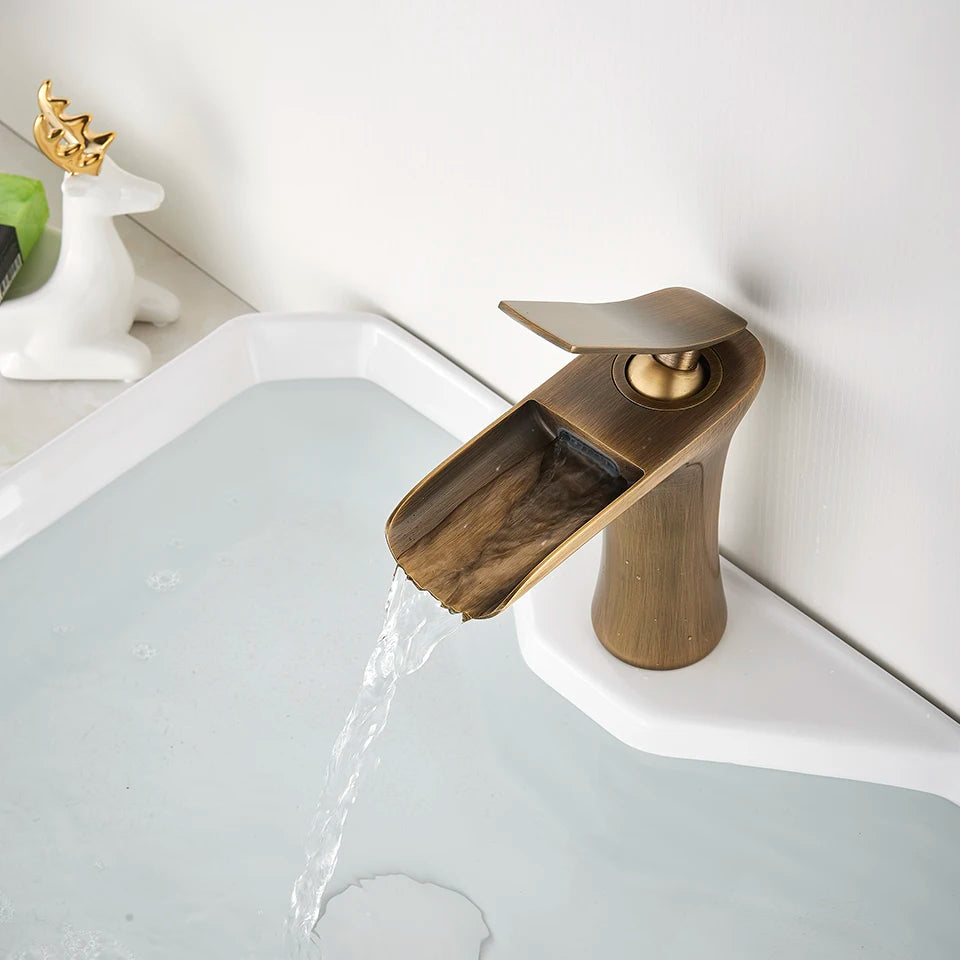 Robinet salle de bain |Cascade Robinet à poignée unique