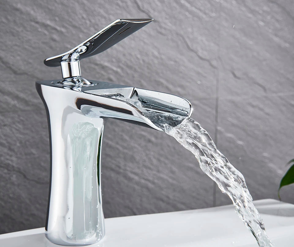 Robinet salle de bain |Cascade Robinet à poignée unique