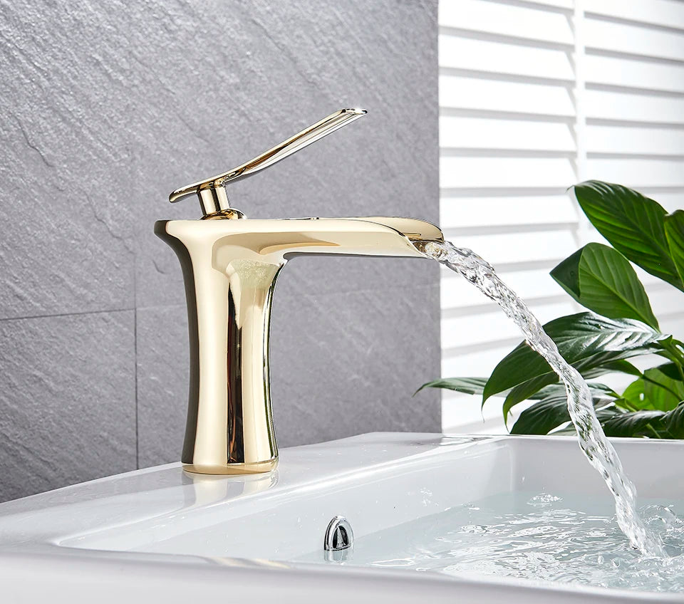 Robinet salle de bain |Cascade Robinet à poignée unique