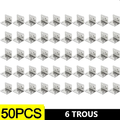 équerre de fixation - Lots de 50 pièces de 6 trous 