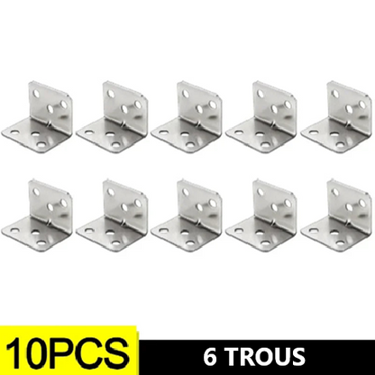 équerre de fixation - Lots de 10 pièces de 6 trous 
