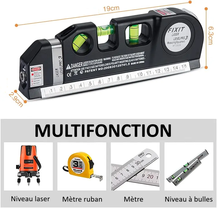 Niveau-Laser-Multifonction-quatre-fonctionnalités