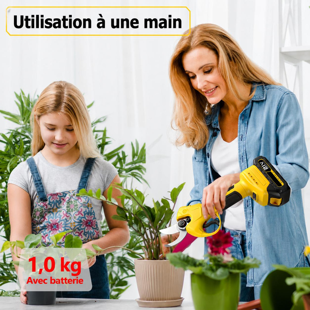 Secateur electrique Sans Balais 30 mm  2 Vitesses- Puissance et Précision pour votre Jardin– Compatible Batterie Makita 18V