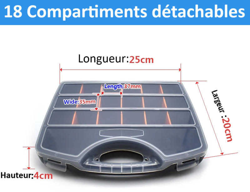 Malette-a-outils-18-compartiments-détachables-robuste-durable
