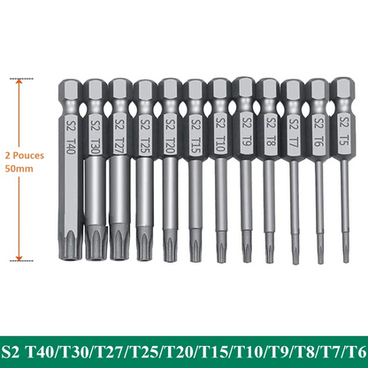 Tournevis torx  |Embouts pour visseuse Outils magnétiques : puissance et précision garanties !