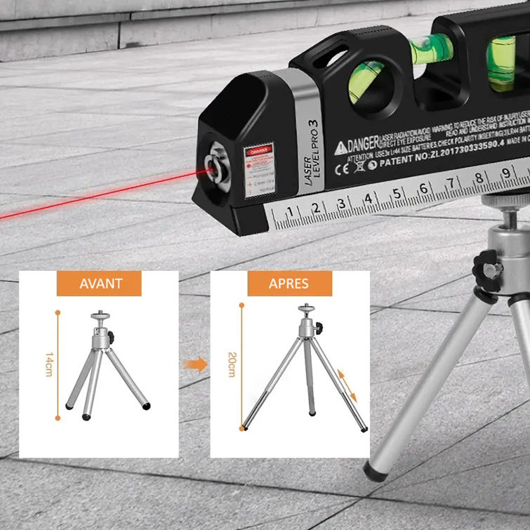 Niveau-Laser-Multifonction-trépied-utilisation-trépieds