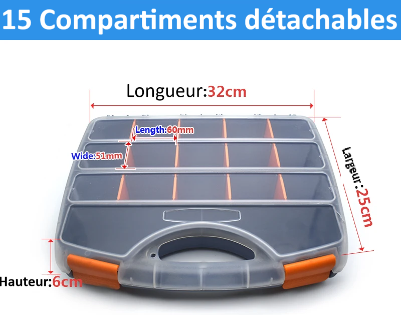 Malette-a-outils-15-compartiments-détachables-robuste-durable