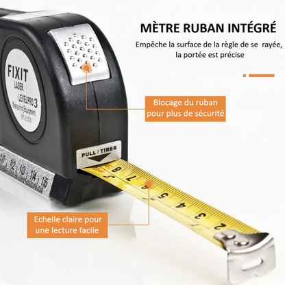 Niveau-Laser-Multifonction-trépied-mètre-ruban-intégré