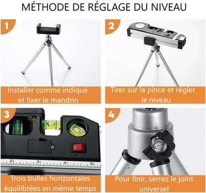 Niveau-Laser-Multifonction-trépied-réglage-niveau