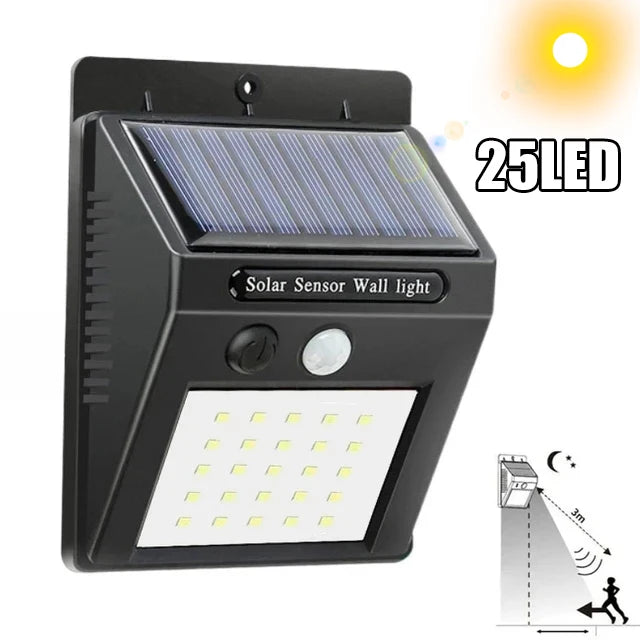 Lampe solaire 25 LED avec détecteur de mouvement
