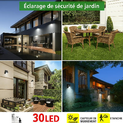Lampe solaire eclaire jardin, piscine  , porte d'entree de la maison et escaliers