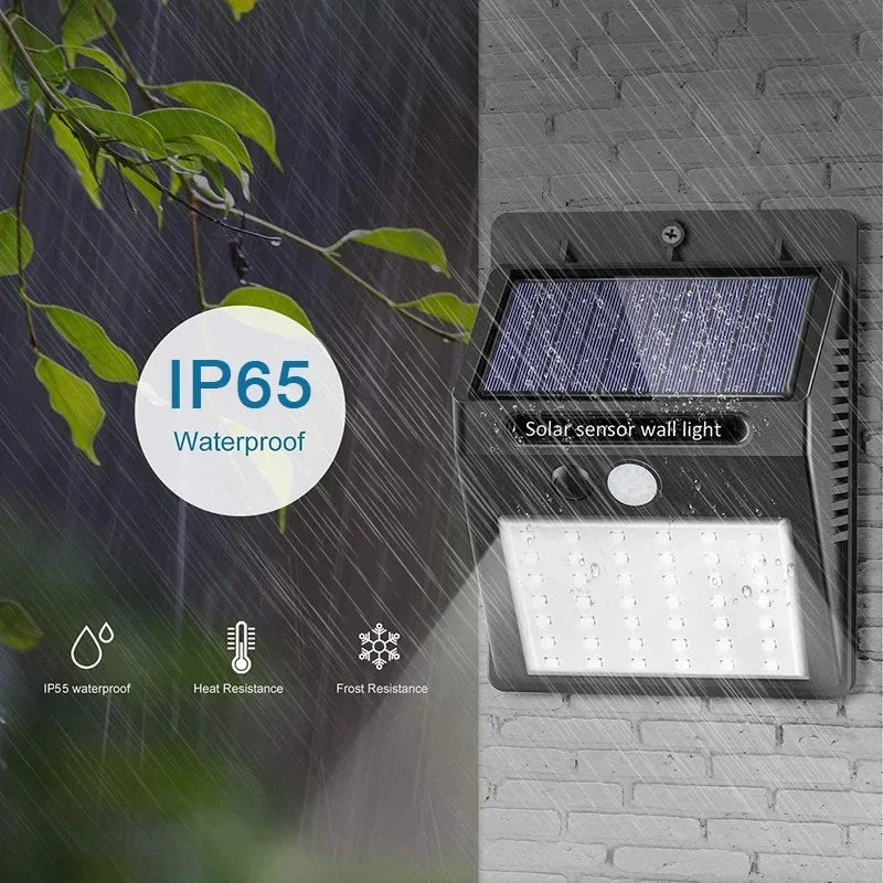 Lampe solaire extérieur Étanche sous la pluie dans le jardin, étanche IP65 