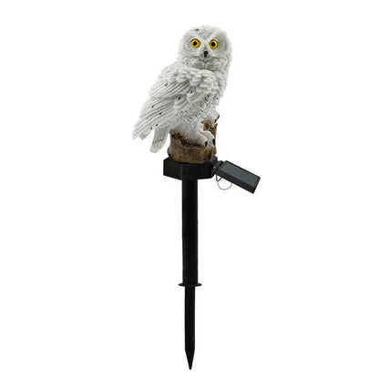 Lampe solaire extérieur chouette blanche ,panneau solair ,Éclairage LED 