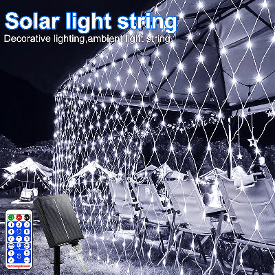 Lampe solaire exterieur de decoration interrieure de maison, panneau solair et telecommande, lumiere blanche
