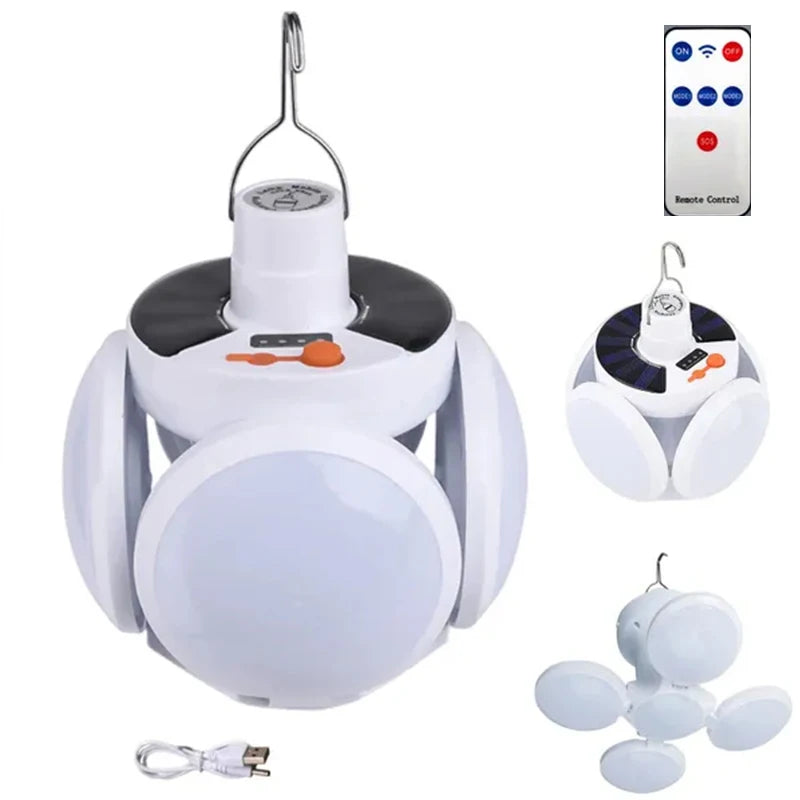 Lampe solaire extérieur , Lampe solaire multifonction,telecommande et cabe usb