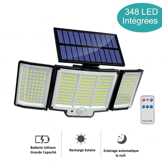 Lumière solaire extérieure avec télécommande