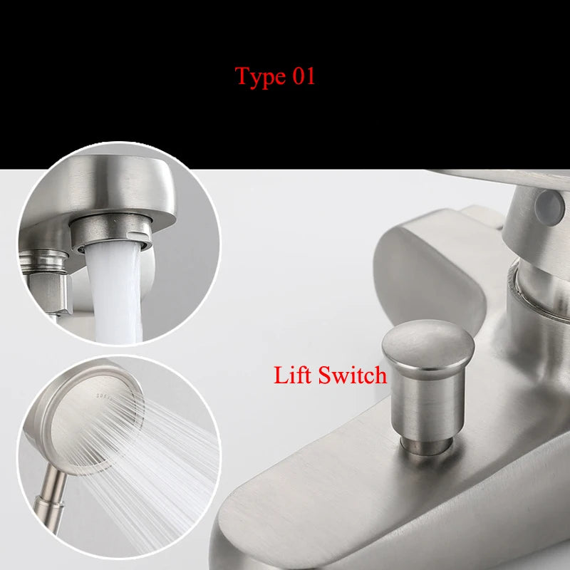 Mitigeur douche argenté inoxydable type01
