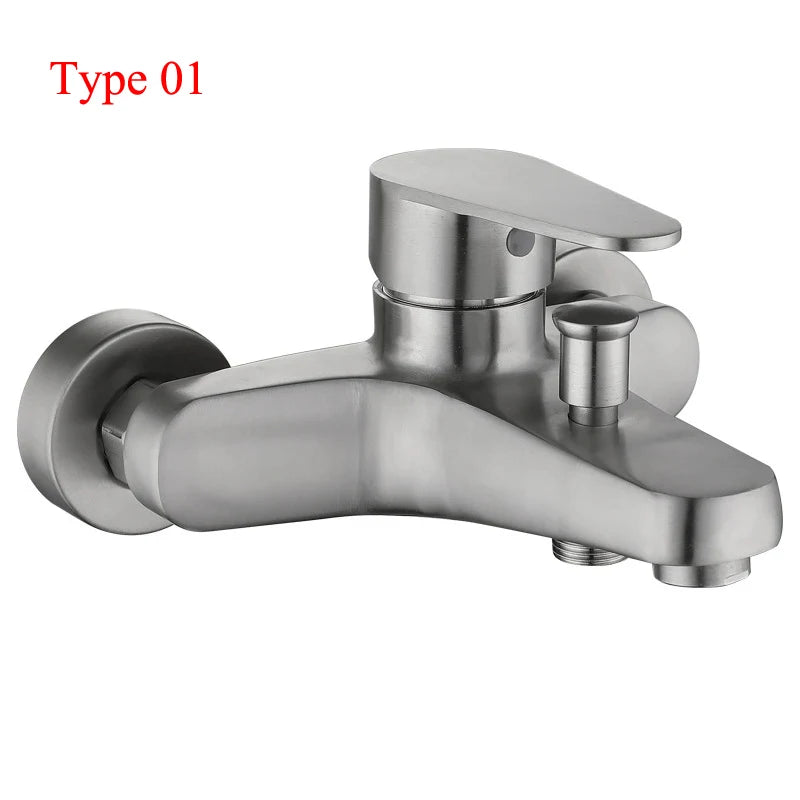 Mitigeur douche argenté inoxydable type01