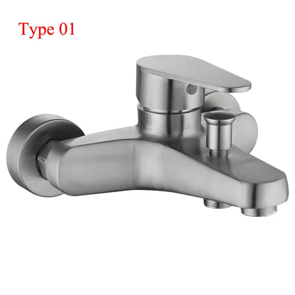 Mitigeur douche argenté inoxydable type01