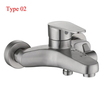 Mitigeur douche argenté inoxydable type02