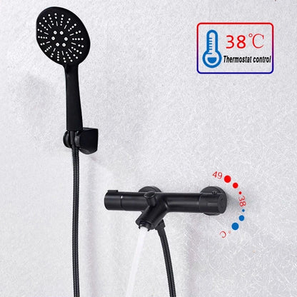 Mitigeur-douche-thermostatique-système-intelligent-réglage-automatique-de-température-Noir-mat-douchette