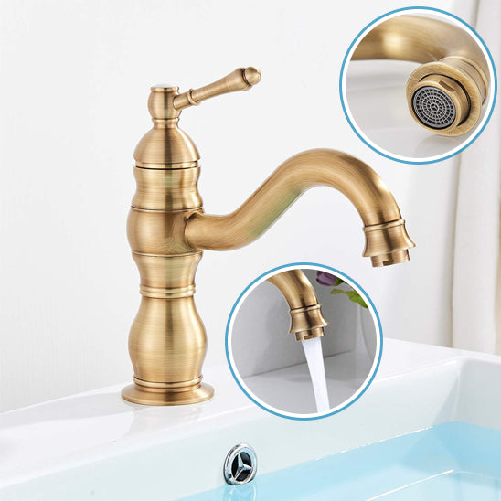 Robinet salle de bain |En Laiton Antique