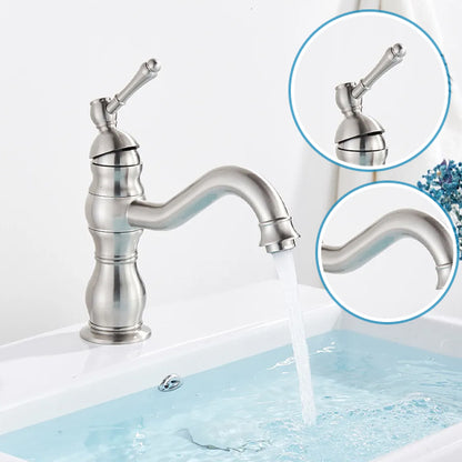 Robinet salle de bain |En Laiton Antique