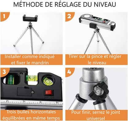 Niveau Laser Multifonction trépied réglage niveau