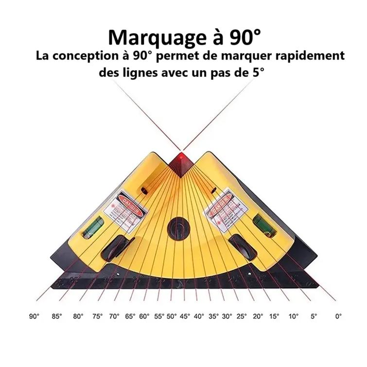 Niveau laser jaune marquage rapide a 90°