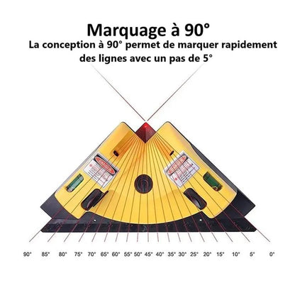 Niveau laser jaune marquage rapide a 90°
