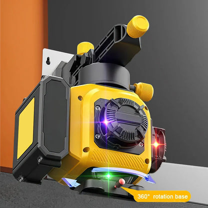 Niveau laser noir jaune rayon laser vert pose sol