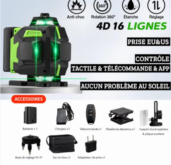 Niveau laser vert  seize lignes et acessoires