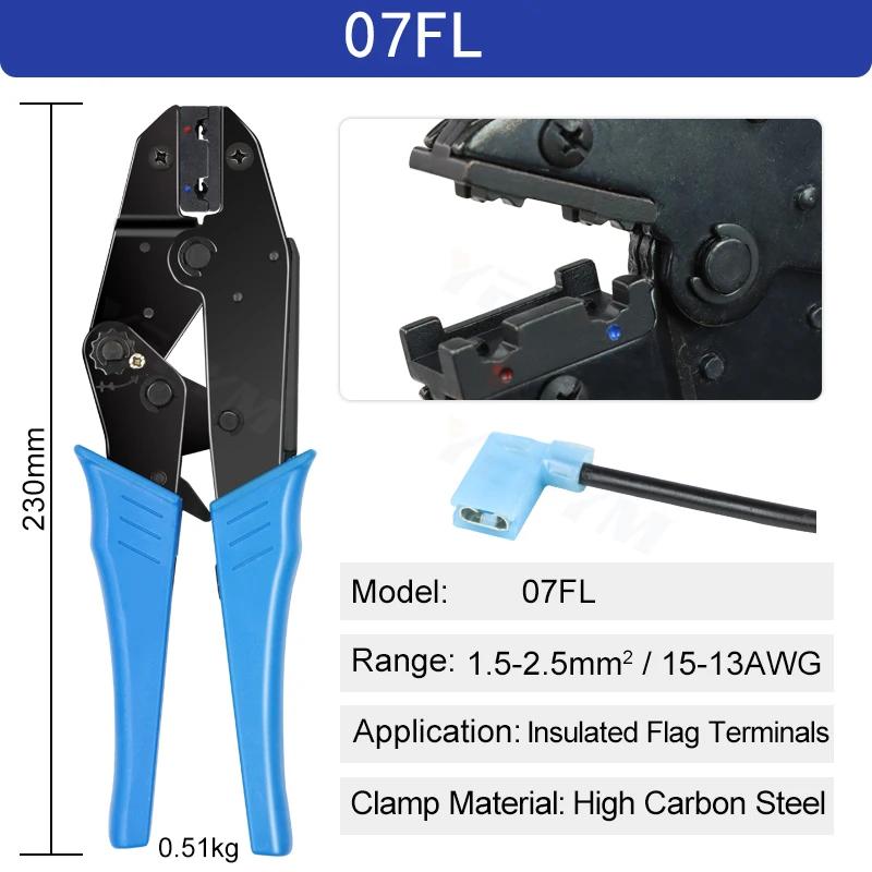 Pince a sertir bleue et noire HS-056 FL   mâchoires  230mm