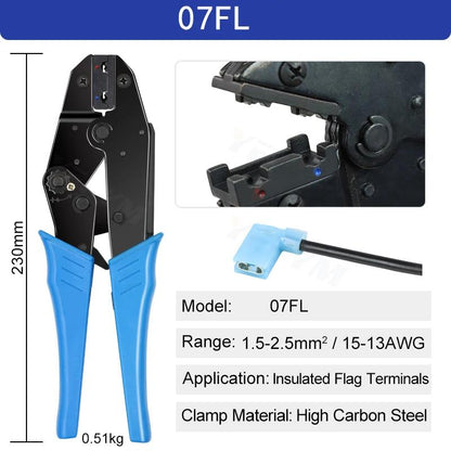 Pince a sertir bleue et noire HS-056 FL   mâchoires  230mm