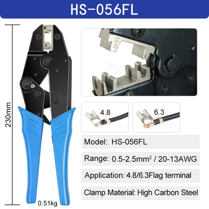 Pince a sertir HS-056FL + 2 jaw , mâchoires 07FL et 08FL
