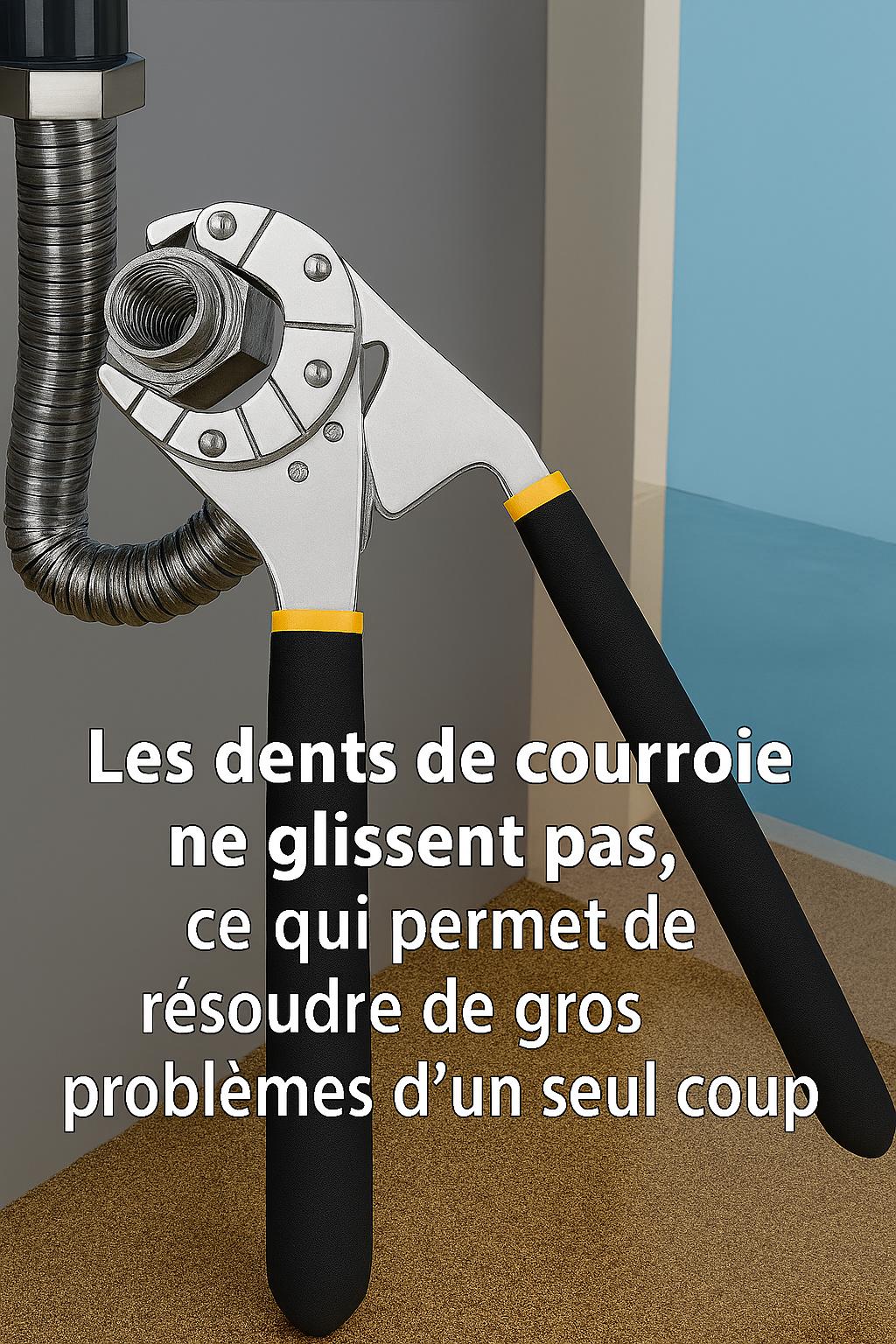 Pince multiprise a poignee noire et jaune antiderapante , serre ecrou de flexible