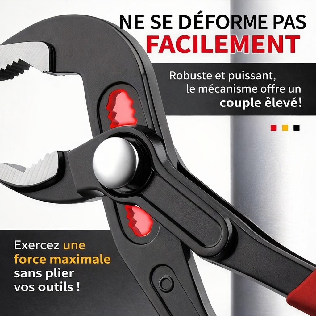 Pince multiprise , poignee rouge indeformable