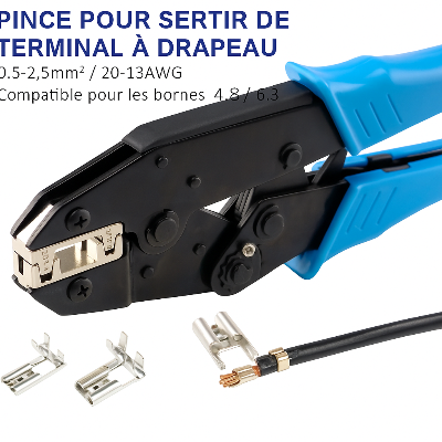 Pince a Sertir et Bornes Plates