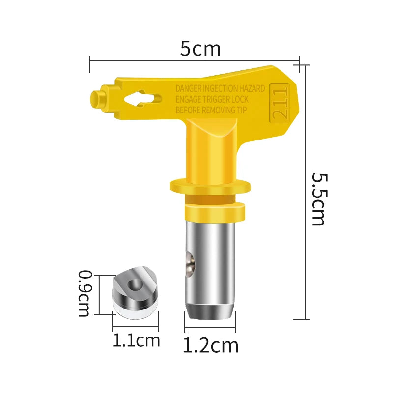Pistolet peinture dimensions buse jaune