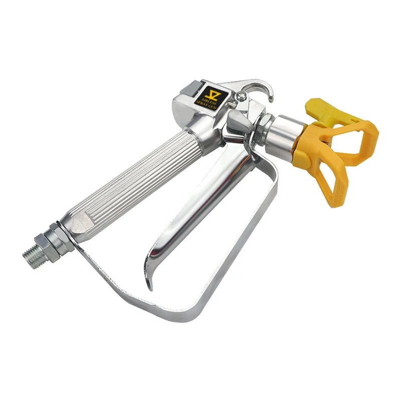 Pistolet peinture jaune , poignee metalique