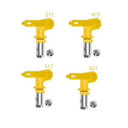 Pistolet peinture , quatre buses jaunes