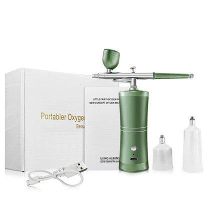 Pistolet peinture vert , boite portabler oxyge, cable USBC